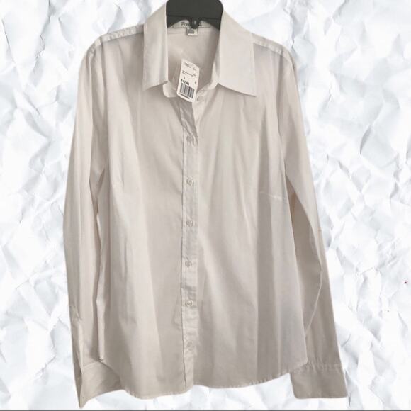 Forever 21 classic white button down shirt - size large - Picture 6 of 7